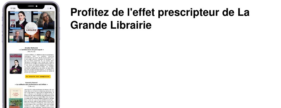 Profitez de l'effet prescripteur de La Grande Librairie