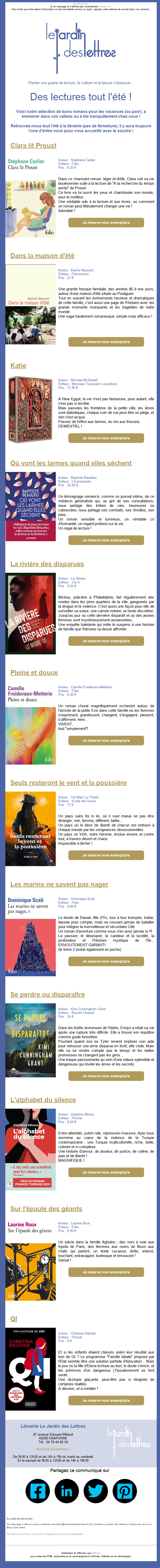 Exemple d'infolettre