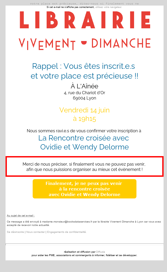 Exemple d'infolettre